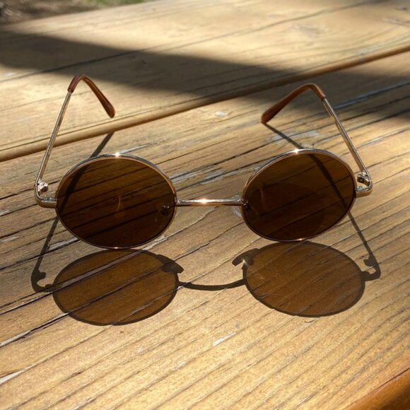 1970s Retro Hippie Round Sunglasses - Picture 3 of 6